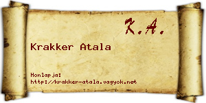 Krakker Atala névjegykártya